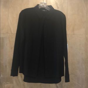 Kade Spade wool black button down blouse